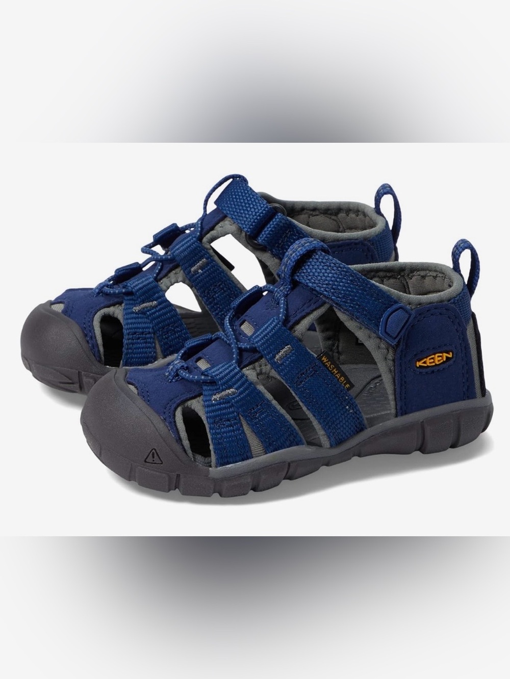 Keen Kids Seacamp II CNX Sandals in Navy and Gray